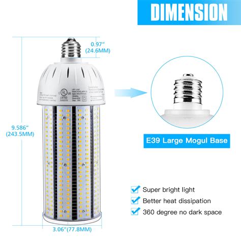 Led Corn Cob Bulb 60W E39 Mogul To Retrofit 175W MH HPS Warehouse High