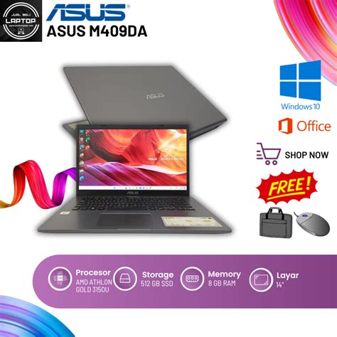 Jual Laptop Asus M409da Amd Athlon Gold 3150u Ram 8 Gb Ssd 512 Gb Shopee Indonesia