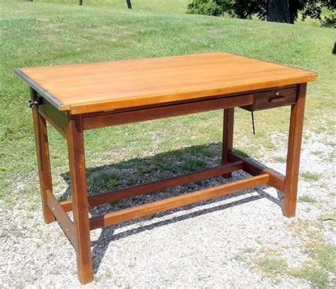 Hamilton Oak Drafting Table Vintage 60 By 39 Inches Architectfurniture