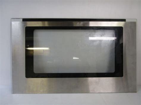 Kenmore Gas Range Oven Outer Door Glass W Stainless Panel Black 316453036 Asmn Ebay