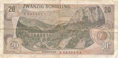 Österreich 20 Schilling 1967 Carl Ritter III Mittelknick MA Shops