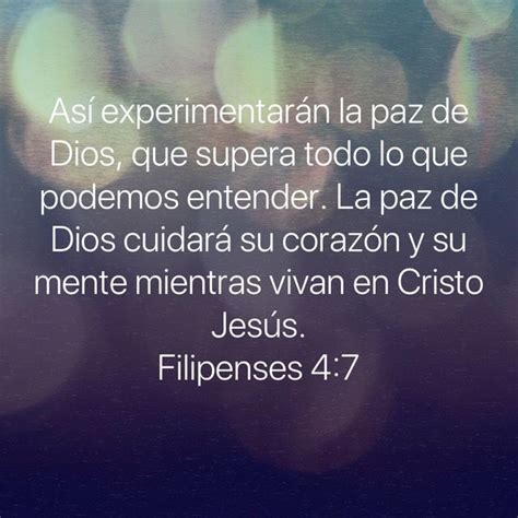 Filipenses 4 7 Así experimentarán la paz de Dios que supera todo lo