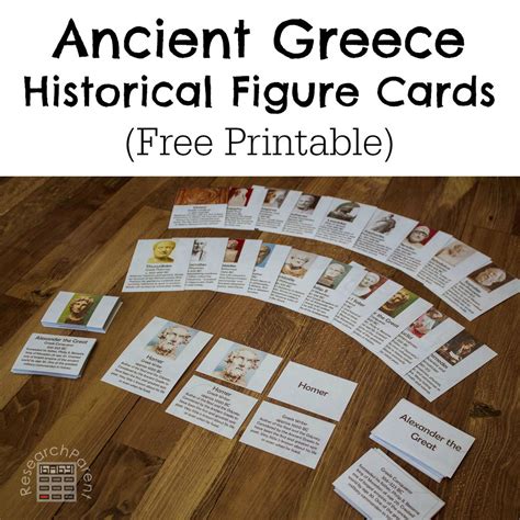 Ancient Greece Historical Figure Cards ResearchParent