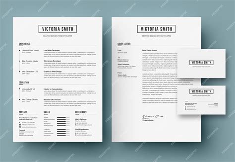 premium psd minimalist cv template design