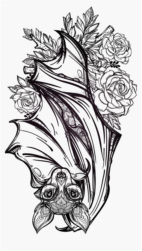 Tattoo Bat Fashion Artist Flash Gothic Hand Painted Gothic Bat Tattoo