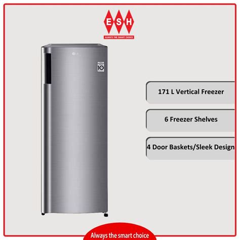 Lg Gn 304slbt 171l Vertical Freezer With Smart Inverter Compressor