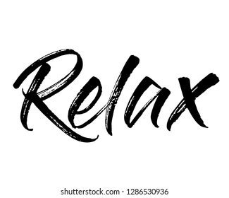 Word Art Design Graphic Vector Relax Stock Vector (Royalty Free ...