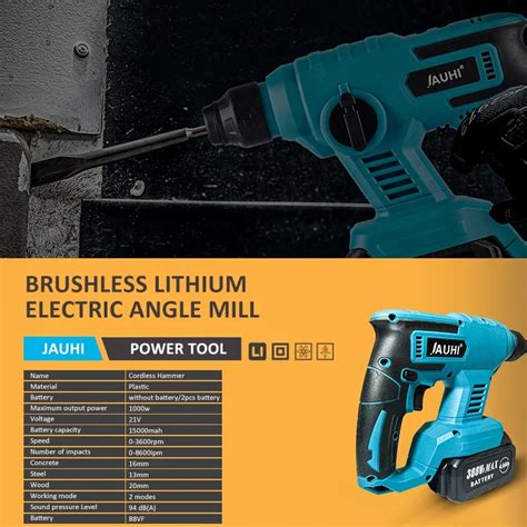 1000W 8600IMP Rechargeable Cordless Hammer Drill