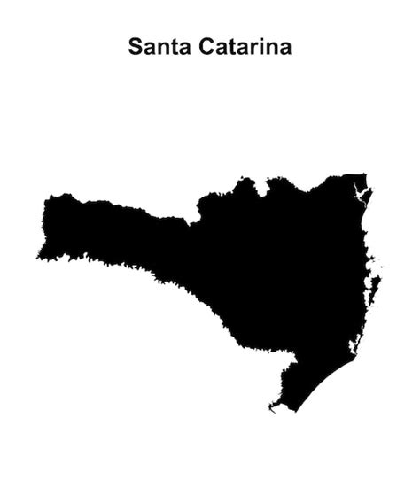 Mapa En Blanco Del Estado De Santa Catarina Vector Premium