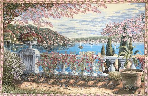 Gardens of Lake Como - The Tapestry House - Jacquard Woven Tapestries