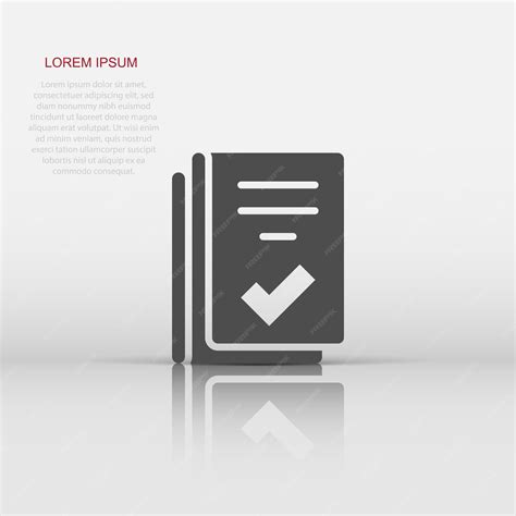 Premium Vector Document Checklist Icon In Flat Style Report Vector