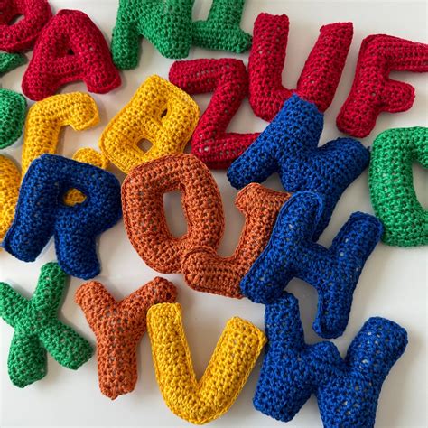 Crochet Alphabet Crochet Stuffed Letters Montessori Activities For