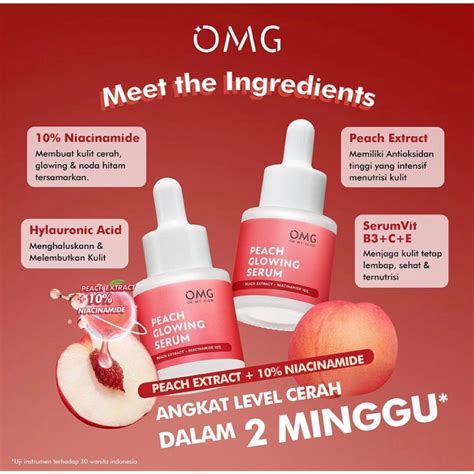 Jual OMG Peach Glowing Serum 20ml Shopee Indonesia