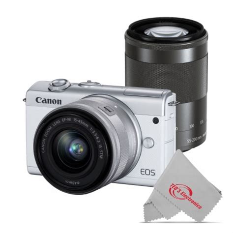 Canon Eos M200 241mp Aps C Mirrorless Digital Camera White With 15