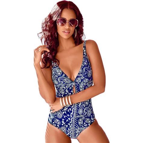 Maillot de bain une pièce imprimé Totem indien Monokini Push Up pour