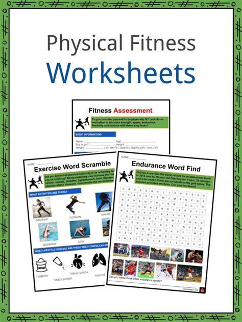 Physical Fitness Facts And Worksheets And Information For Kids