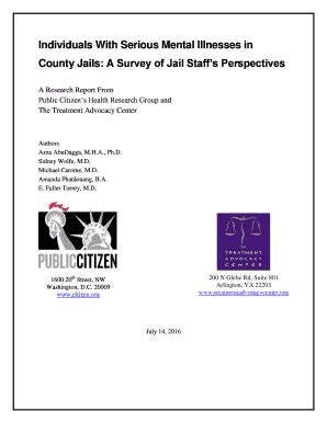 Fillable Online County Jails A Survey Of Jail Staffs Perspectives Fax