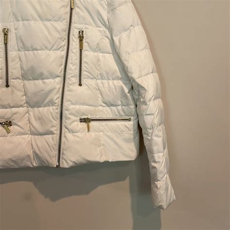 Michael Kors White Puffer Jacket Coat Gem