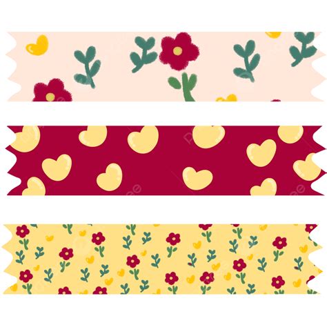 Red Flower Theme Washi Tape Flower Washi Tape Washi Tape Set Washi