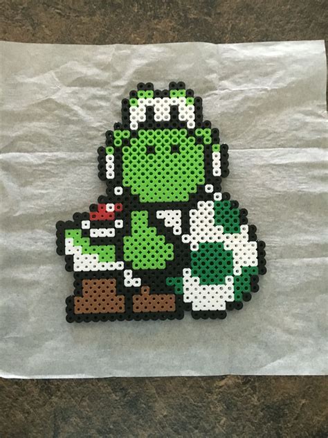 Yoshi Perler Beads Perler Bead Disney Diy Perler Bead Crafts Perler