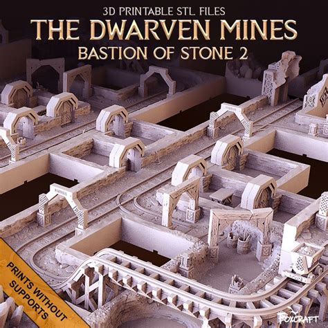 3d Printable The Dwarven Mines Bastion Of Stone 2 By Foxcraft Creations