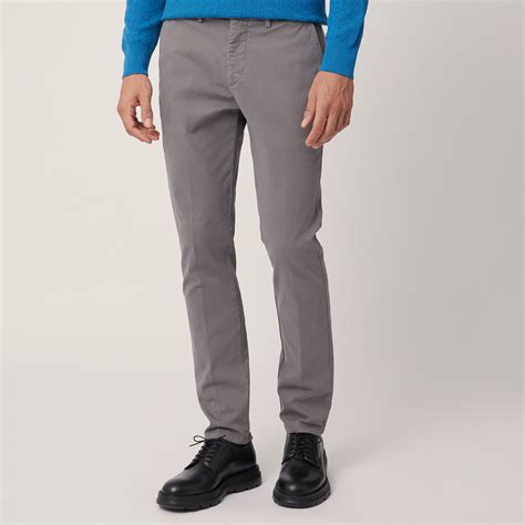 Pantal N Chino De Corte Ajustado En Gris Pantalones De Lujo Harmont