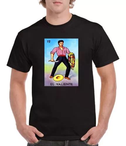 Playera El Valiente Loteria Mexicana Septiembre Negra Meses Sin Intereses