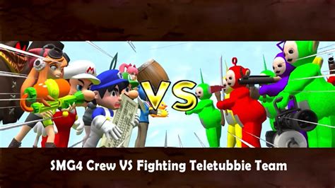 Smg4 Clip Smg4 Crew Vs Fighting Teletubbie Team Youtube