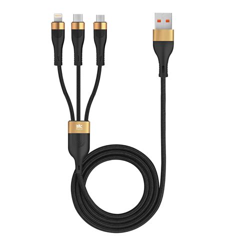 楽天市場RoiCielグリティーシーリズ3in1 USB A to USB C Lightning Micro 1 2Mケーブル 3台