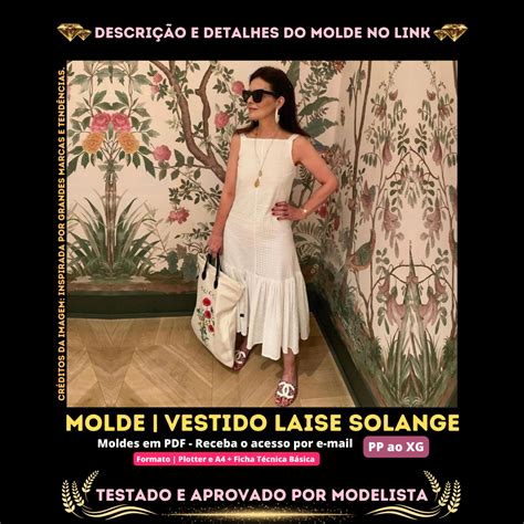 Molde Em Pdf Vestido Laise Solange Id Empreendedora