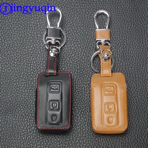 Jingyuqin Buttons Remote Folding Leather Car Styling Key Cover