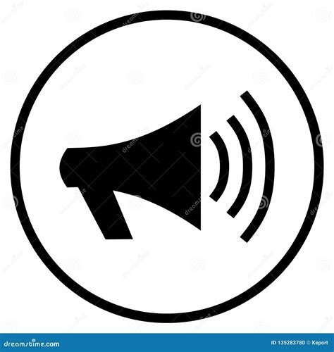 Megaphone Icon In Black Circle Stock Illustration Illustration Of