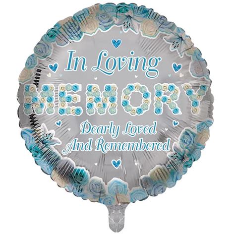 18 Blue In Loving Memory Foil Balloons [serb1810] - £1.10 : Go ...