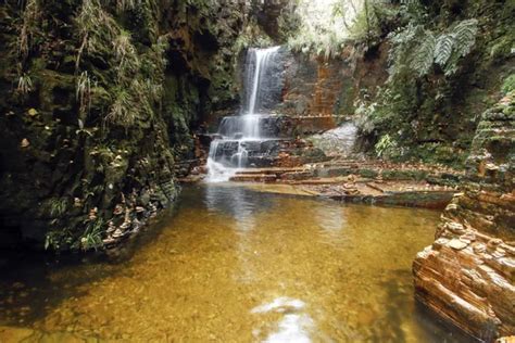 Capitolio Minas Gerais View Of Furnas Canyon Trilha Do Sol Stock