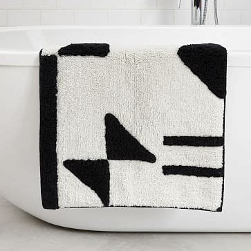 Organic Tossed Shapes Bath Mat West Elm