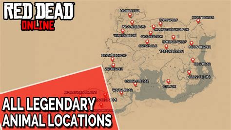 All Red Dead Online Legendary Animal Locations Revealed Youtube