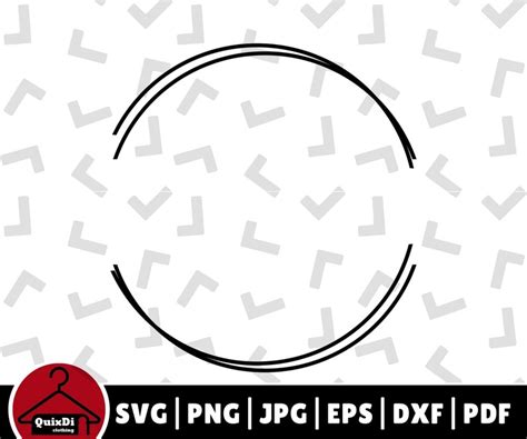 Circle Split Frame Svg Circle Monogram Vector File Geometric Etsy