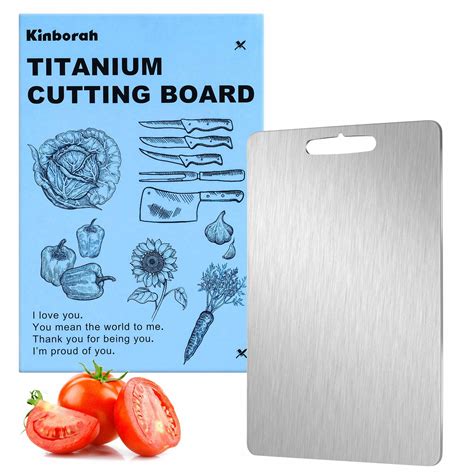 Kinborah Titanium Cutting Board Stainless Steel Cutting Board