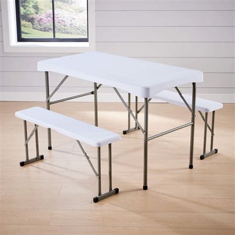 folding table  bench set big furniture warehouse