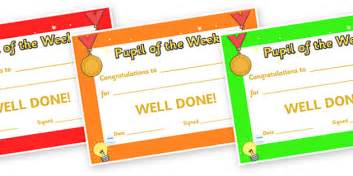 Pupil of the Week Certificate nauczyciel wykonał Twinkl