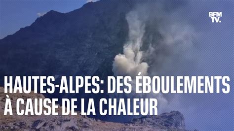 Hautes Alpes des éboulements observés dans le massif des Écrins à