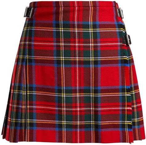 Christopher Kane Tartan Wool Mini Skirt Womens Red Multi Mini