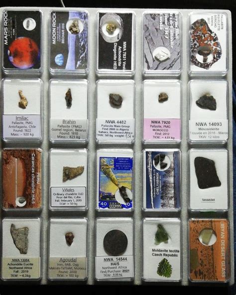 Box of 20 Collectible Meteorites “NO RESERVE PRICE” Various types of ...