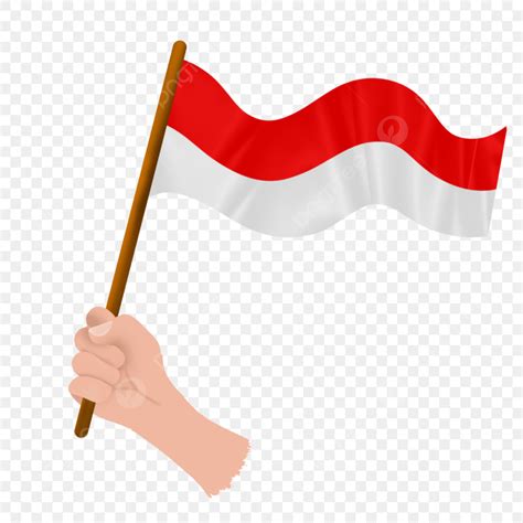 Tangan Memegang Bendera Indonesia Merah Putih Tangan Memegang Bendera Tangan Memegang Bendera