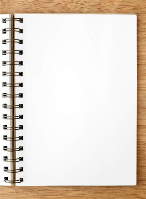 Blank white ruled notebook on a wooden table | free image by rawpixel ...