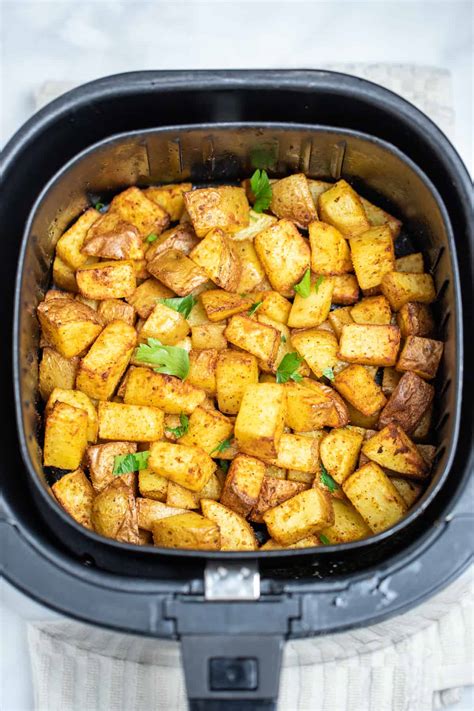 Air Fryer Breakfast Potatoes • Dishing Delish