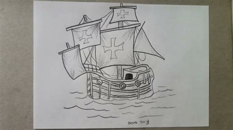 Comment Dessiner Une CARAVELLE CHRISTOPHE COLOMB YouTube