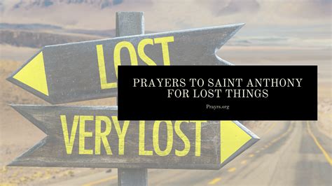 6 Powerful Prayers To Saint Anthony For Lost Things - Prayrs