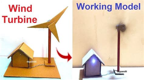 How To Make Working Model Of A Wind Turbine From Cardboard School