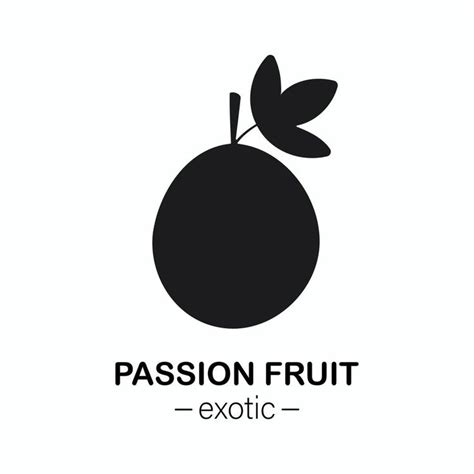 Passion fruit logo silhouette vector illustration in 2024 | Fruit logo ...